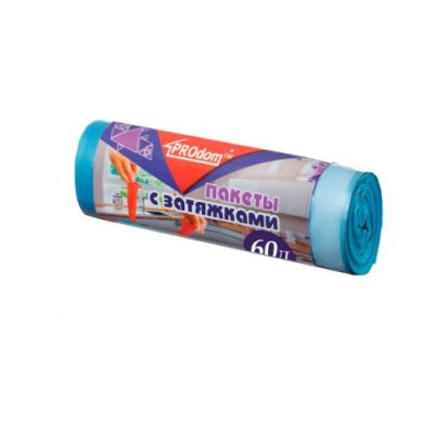 Пакети для сміття Продом 60л 10шт з завязкою 391222