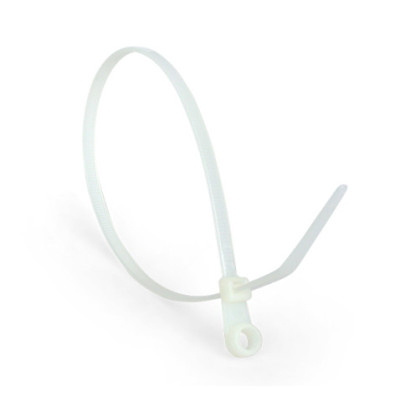 Хомут кабель з Кільцем 150х3,6мм білі (за 1шт) 31992