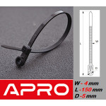 Хомут монтажний 4х200 чорний AR 22086 31958