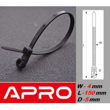 Хомут монтажний 4х200 чорний AR 22086 31958