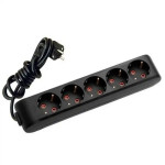 Подовжувач VIKO 2м 5 гнізд з/з чорн Турція 83008