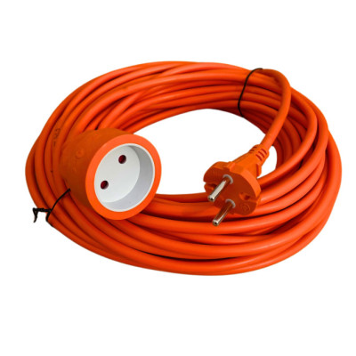 Подовжувач садовий 20м 1гн ПВС2х1,5 помаранч 87597