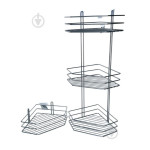 Поличка  в ванну хром кут 1-ярусна 20см 3-к. ПУ 20132 10766