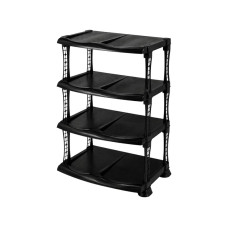 Поличка для взуття 4-ярусна R-пластік чорна 15130
