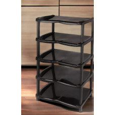 Поличка для взуття 5-ярусна R-пласт нормал чорна