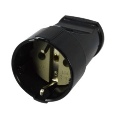 Гніздо штепсельне з/з біле/чорне Luxel 1103/1003 68509