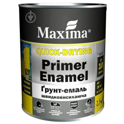 Грунт-емаль швидковисохаюча чорна МАТ Maxima 0.75кг 339999 Україна