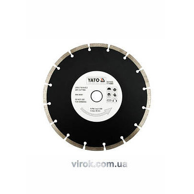 Диск алмазний Segment YATO 230x8 H=2,7mm 390589
