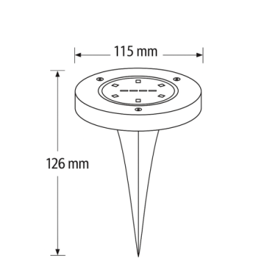 Світильник LED Lebron L-SL-48704 садово-парк. гнутий з сонячною пан. Ni-Mh 100mah IP44 15-17-46 85154