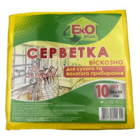 Серветка віскозна ЕКОПЛЮС 30х30 10шт 30860