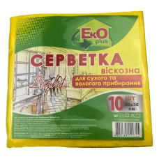 Серветка віскозна ЕКОПЛЮС 30х30 10шт 30860