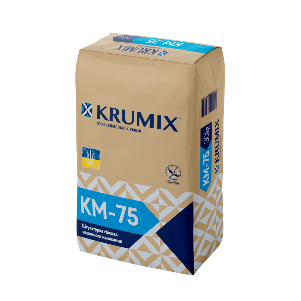 Штукатурка гіпсова машинна КМ-75 30кг KRUMIX (мп-75) 19260