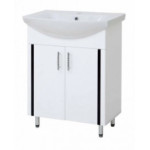 Раковина+тумба Лінеа/  Омега 65см. полі/чор 326520