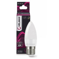 Лед-лампа Velmax 6W Е27 4100К 21-13-52 свіча 68333