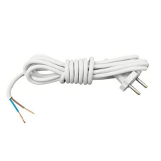 Кабель з вилкою на 3м з/з білий Neomax 87486