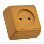 Розетка одинарна накладна Multusan дуб 16А 47-21-17