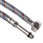 Шланг-вода  Solomon нерж 0,7м штуц довга 27856