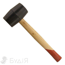 Киянка гумова 340г чорна з фібергл. ручк 99358