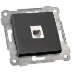 Механізм розетки комп. 1гн.RITA Mutlusan  чорний 47-05-65 87200