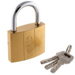 Замок навісний FZB 50мм жовтий хрест ключ 99172