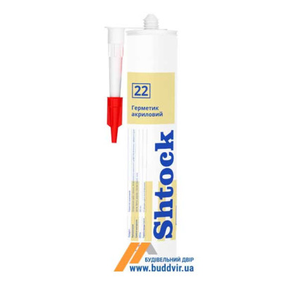 Герметик Shtock акриловий білий 280мл 19371