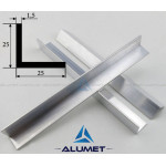 Кутник алюм П-подіб 3м 25х25х2 ПАС-1839 19288