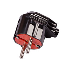 Вилка кутова Luxel 16А 1105 чорна 87084