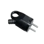 Вилка кут. з/з чорна з кільцем 1110 87292