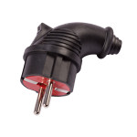 Вилка кутова з/з каучук чорна Luxel 1129 87482