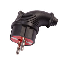 Вилка кутова з/з каучук чорна Luxel 1129 87482