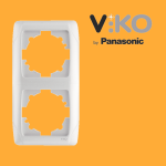 Рамка під вимикач подвійна Viko Кармен Вертикал 87437