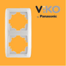 Рамка під вимикач подвійна Viko Кармен Вертикал 87437