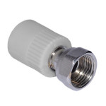 Муфта ППР з вставкою і накид латун гайкою д25х3/4 в/р