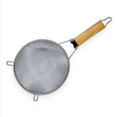 Сито нерж з дерев. ручкою д24.5см