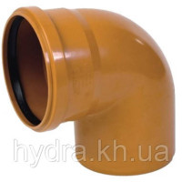 Коліно оранж. каналізаційне д110 90* 26046