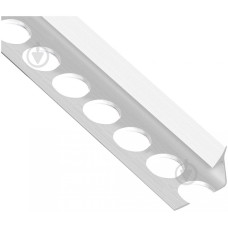 Кут плиточний 2,5м 12мм внутр білий пласт