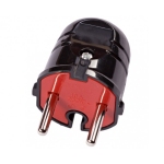 Вилка пряма Luxel 10А 1101 чорна без з\з