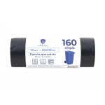 Пакети для смііття 160л 10шт. EUROKAM Super сірі потовщені 30549