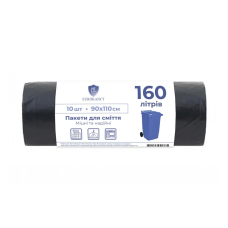 Пакети для смііття 160л 10шт. EUROKAM Super сірі потовщені 30549