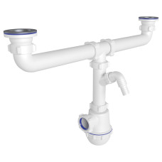 Сифон Ані Пласт  3500 кухня подвійний