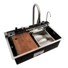 Мойка врізна PDV Сатин HANDMADE 75х45см Водоспад 10183