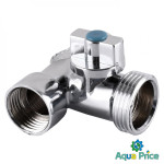 Крани до пральної машини 1/2х1/2 Solomon Кераміка WHITE (2шт) 29062