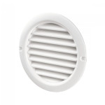 Вентиляційна решітка кругла 100мм з сіткою Домовент 14002