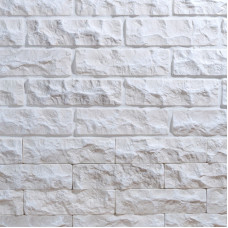 Плитка гіпсова Цегла Мармур біла 6х21см (1шт) 19201 Україна