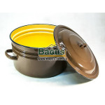 Бак 25л з кришкою емальований