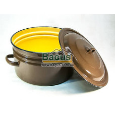 Бак 25л з кришкою емальований