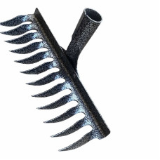 Граблі метал. №2 виті сірі з держаком 179418