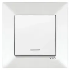 Вимикач врізний одинарний з індикат Viko Мерідіан