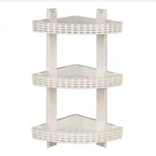 Поличка 3-ярусна кутова пласт Ротанг