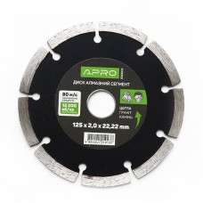 Диск алмазний APRO Сегмент 125х2,0 93074